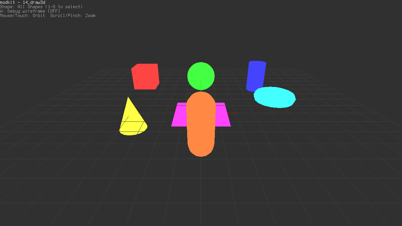 3D shapes demonstration