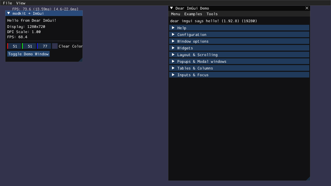 Dear ImGui Integration
