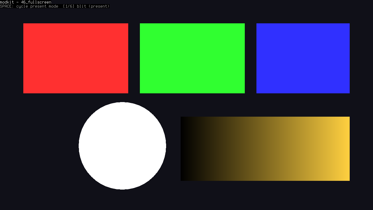 Core fullscreen-pass API (mk_fullscreen_*) — no quad, no present VS.