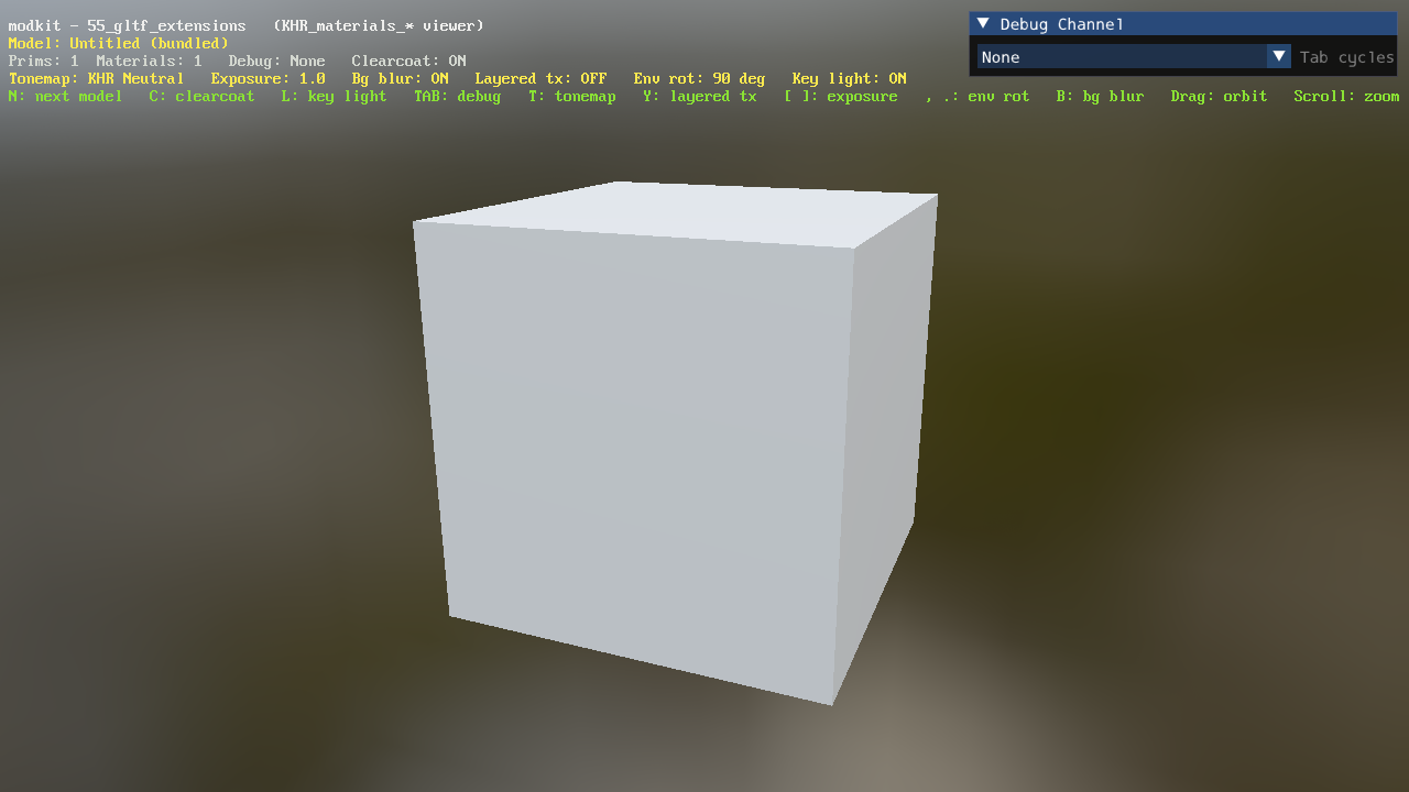 Example 55 - glTF KHR_materials_* viewer.