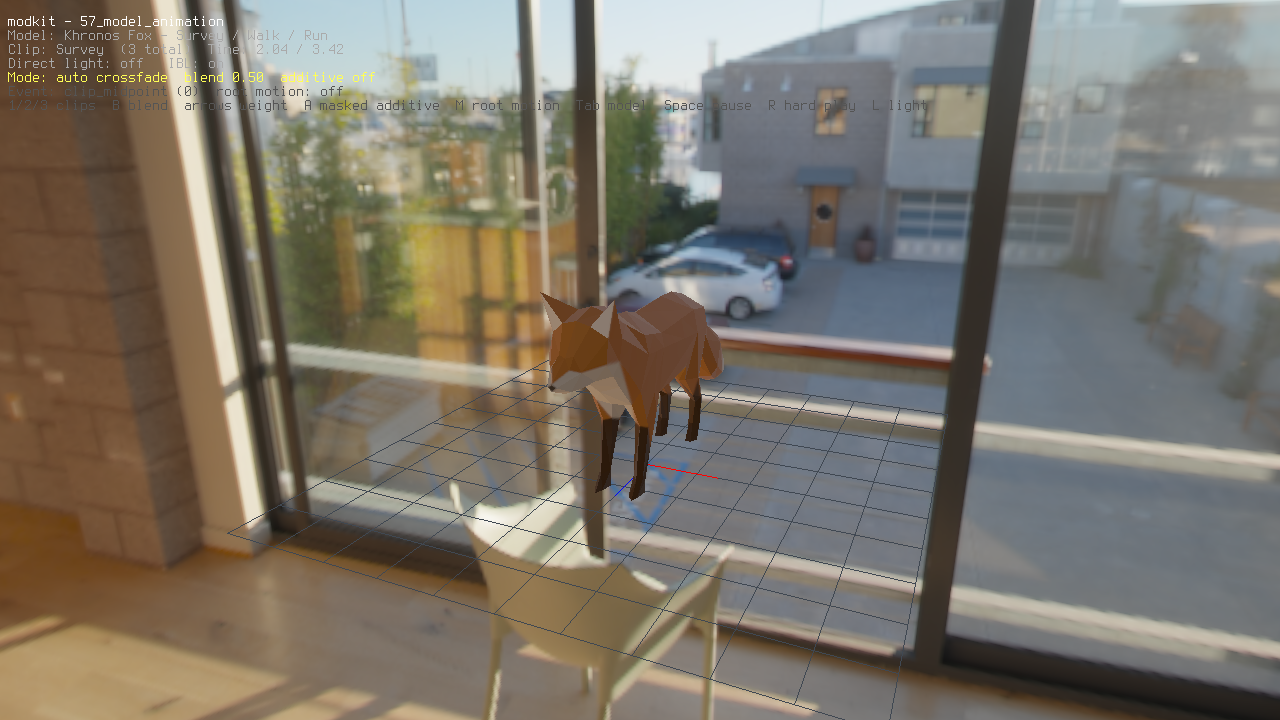 Example 57 - model animation package support.